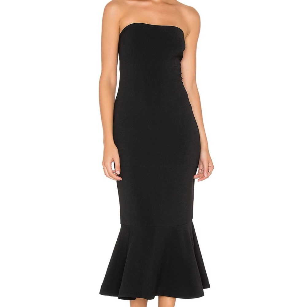 cinq black luna dress mermaid classy cocktail